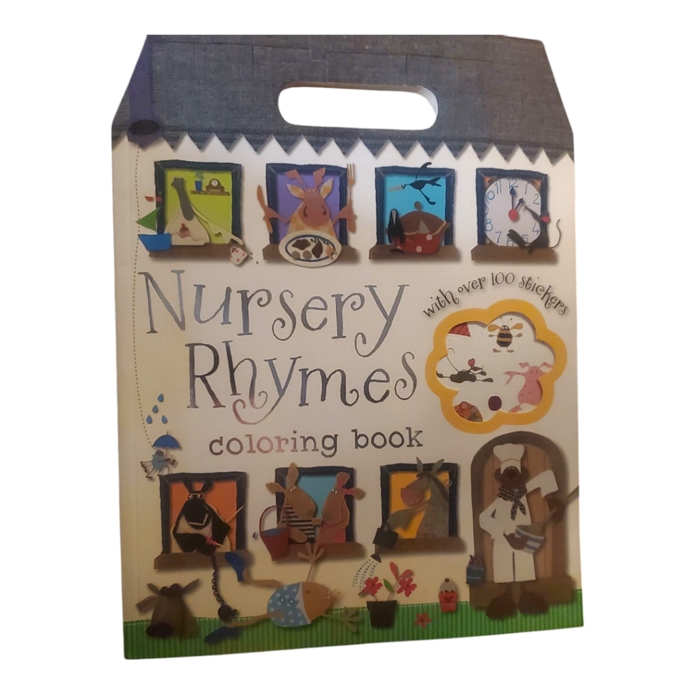 Nursery Rhymes Coloring Book with Stickers